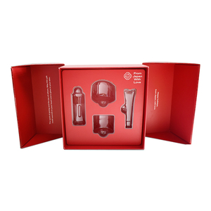Cajas de Regalo de Cartón Rojo de Lujo en Oferta, con Dos Puertas Magnéticas, Forro de Esponja Personalizado para Festivales, con Inserto de Blíster UV - Product Image 4