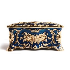Boîtes de rangement pour bijoux, emballages cadeaux uniques avec motif floral, boîte à bijoux en métal - Product Image 5
