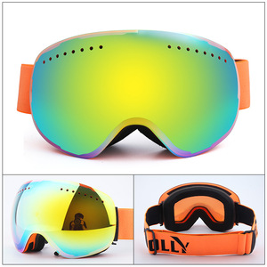 <b>Ski</b> Goggles Magnetic Interchangeable Lens PC Material Full Frame Blue Mirror Anti Fog All Season Outdoor Sports - Product Image 2