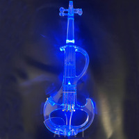 AI YI 4/4 Violon électrique Corps acrylique en cristal transparent avec violon à lumière LED