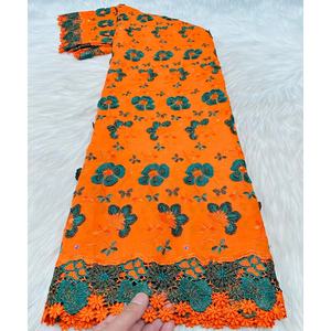 Tela de encaje de gasa suiza de Suiza, algodón suizo de alta calidad, proveedor dorado personalizado, tela de encaje negro africano con diamantes de imitación - Product Image 1