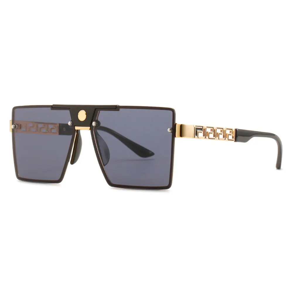 designer women Gold Frame ready fashion square metal sunglasses sun glasses