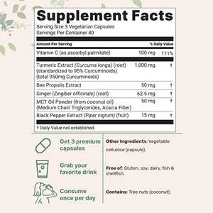 חם מכירות כמוסות כורכום כורכום משותף תמיכה ספיגה טובה יותר - Product Image 4