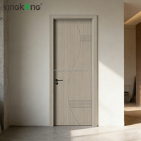 Porte en composite moulé pré-encadré WPC PVC Yingkang, design simple, étanche, avec kit de serrure, pour usage résidentiel – Meilleure vente