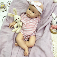 Poupée Bébé Reborn en Silicone Lavable de 18 Pouces, Corps Entier, Fille, Aspect Nouveau-né Réaliste, pour Jeu d'Imitation Enfant, Cadeau de Collection, Vente en Gros