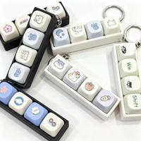Custom Acrylic Mechanical Keyboard Tactile Keycap Switch Tester Keychain Cartoon Pattern Fidget Toy UV Printing