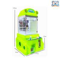 Machine à griffes portable jaune pour enfants, à monnayeur, attrape-poupées d'arcade, avec design de véhicule mignon, machine à griffes à jouets pour fêtes