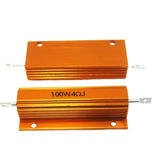 Новый и оригинальный герметичный нагревательный Золотой Алюминиевый проволочный оболочка Тормозной резистор 100 Вт 4R