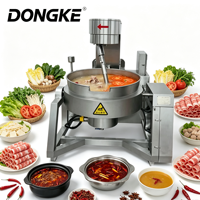 Marmite à double enveloppe à agitation planétaire automatique pour la cuisson de bases de fondue et de sauces chili