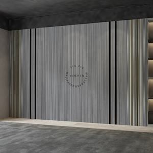 Carta da Parati di Lusso con Strisce Metalliche Effetto Marmo <span class=keywords><strong>per</strong></span> Decorazione Pareti Soggiorno - Product Image 4