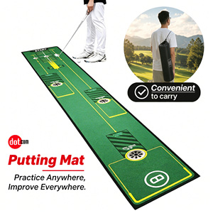 Tapis d'entraînement de golf d'<span class=keywords><strong>intérieur</strong></span> pliable avec ligne de visée et cercle cible pour l'entraînement des compétences de golf – Vente en gros - Product Image 1