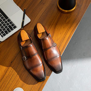 Chaussures officielles personnalisées - Construction Goodyear Welt - Bout carré - À enfiler - Antidérapantes - Respirantes - Tenue de bureau formelle - Chaussures pour hommes - Product Image 1