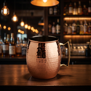 Cocktail Wholesale Copper Mule Mug Set with Copper <b>Straws</b> Custom Golden Hammered Moscow MIINOX MW-MMMC Eco-Friendly - Product Image 3