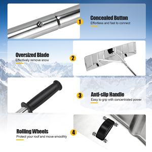 Raschietto per Neve da Tetto E-Commerce Best-Seller, Cinghia Lunga 6m con Ruota Staccabile, Fornitura Diretta dalla Fabbrica, Nuovo Modello - Product Image 3