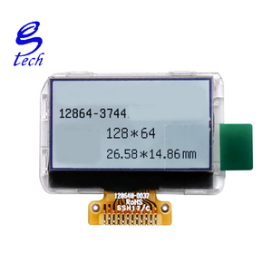 128*64 COG หน้าจอ LCD ST7567S ไดร์เวอร์ 12 พินบัดกรีจอแสดงผล LCD โมดูล SPI อนุกรม 3V - Product Image 1