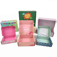 Conception gratuite logo personnalisé papier ondulé rose cadeau bougie emballage cosmétique en carton boîte postale d'expédition