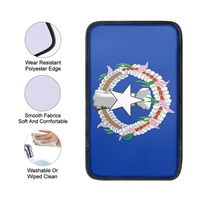 Accessoire intérieur de voiture, housse fine pour accoudoir de voiture, motif drapeau de Saipan, protection confortable pour accoudoir, pour la plupart des véhicules