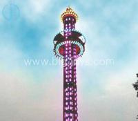 Tour rotative de chute libre de 10m de haut de frisson adulte pour le parc d'attractions
