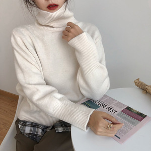 Fornitori di cina vestiti da donna <span class=keywords><strong>maglieria</strong></span> con colletto rovesciato Shopping <span class=keywords><strong>Online</strong></span> 2020 maglione Pullover autunnale di moda coreana - Product Image 6
