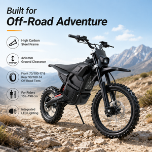 M7Ultra <b>72V</b> 2800W Dirt Bike 7000W Power Off Road Motorcycle with 25Ah Lithium <b>Battery</b> for Adults OEM Factory - Product Image 4