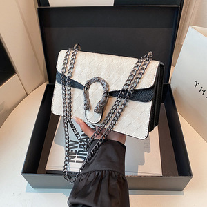 Borse a Tracolla Piccole ed Economiche da Donna Estate 2026, Pochette con Stampa Serpente, Borse a Spalla con Catena in Pelle PU, Borse da Sera - Product Image 1