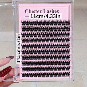 <span class=keywords><strong>Faux</strong></span> cils en grappe effet renard naturel, 10 rangées, en vrac, segmentés, individuels, semi-faits à la main, offre spéciale directe usine - Product Image 3