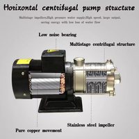 Pompa air portabel Stainless steel, pompa pendorong tekanan air rumah keluarga, pompa air efisiensi tinggi