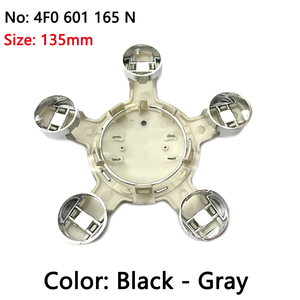 135mm 4F0601165N Gris Noir Pour Voiture Moyeu De Roue Center Caps <span class=keywords><strong>Jante</strong></span> Couverture Badge Logo Emblème Auto Pièces De Rechange Accessoires - Product Image 4