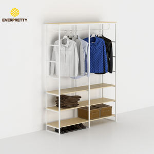 Armario Abierto <span class=keywords><strong>de</strong></span> Gran Capacidad <span class=keywords><strong>para</strong></span> Dormitorio, Mueble <span class=keywords><strong>de</strong></span> <span class=keywords><strong>Madera</strong></span> Moderno <span class=keywords><strong>para</strong></span> Apartamento u Hotel, Color Blanco, Resistente, con Estantes <span class=keywords><strong>para</strong></span> Almacenamiento <span class=keywords><strong>de</strong></span> <span class=keywords><strong>Ropa</strong></span> y Barra <span class=keywords><strong>para</strong></span> <span class=keywords><strong>Colgar</strong></span> - Product Image 1