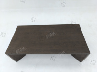 Meubles de luxe Sigma Table basse rectangulaire en bois massif durable avec design moderne pour le salon
