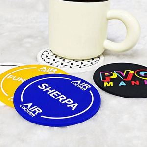 Posavasos Redondos Clásicos Personalizados de PVC y Goma, Suaves y Coloridos, para Tazas de Café, con Diseño Personalizado en Relieve - Product Image 5