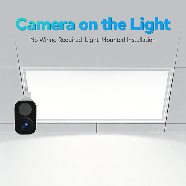 Wireless Panel Light Camera WiFi Security Camera No Wiring Required Motion Detection Night Vision Smart Home Camera