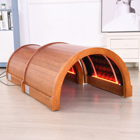 Dôme de Sauna à Tourmaline pour Thérapie Traditionnelle Chinoise, Dôme Chauffant avec Compartiment de Rangement, Lumières Photoniques pour Soins de Santé