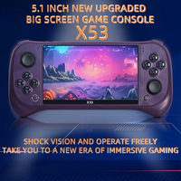 Consola de Juegos Portátil L X53, Pantalla HD de 5.1 Pulgadas, 7000 Juegos, Salida AV, Batería de 2500 mAh, Música Retro y Reproductor de Video, Libros Electrónicos, Regalo para Niños