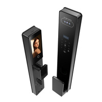 Cerradura Inteligente INVEILI con Alexa, Reconocimiento de Palma de la Mano, Rostro y Huella Dactilar 3D, Videoportero, Aleación de Aluminio, Wi-Fi, Tuya