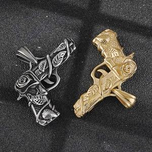 Colgante de Pistola de Acero Inoxidable al por Mayor, Colgante de Pistola de Mano Vintage de Acero Inoxidable para Hombres, Colgante de Acero Inoxidable para Hombre - Product Image 3