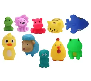 Оптовая продажа, ПВХ Пластиковые Забавные Игрушки для ванны с животными для малышей