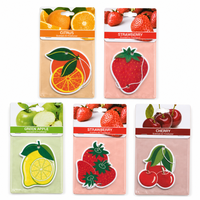 Désodorisant parfumé en forme de fruit FTQS, carte suspendue en papier, étiquette privée OEM, longue durée, cadeau automobile