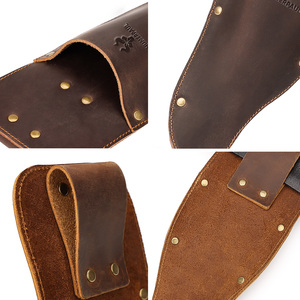 Étui à ciseaux en cuir HUMERPAUL, outil portable en cuir de vache, sac de rangement pour pinces de jardinage et d'horticulture, pochette vintage pour la taille - Product Image 6