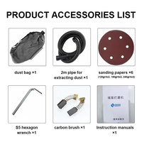 Ponceuse à cloisons sèches de haute qualité avec machine LED, aspiration automatique, sans poussière, ponceuse électrique murale, outils de ponçage pour cloisons sèches