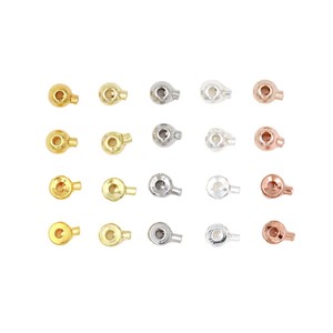 18K solid gold flat clasp round <b>bracelet</b> positioning buckle steel wire <b>rope</b> fishing line clasp pressure cooker clip B93 - Product Image 5