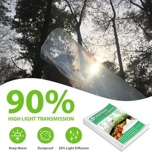 Xstronq Greenhouse <b>Plastic</b> Sheeting 6.5FTx10FT 6 Mil Thick Clear Polyethylene Film Waterproof Wind Frost Dust UV Resistant - Product Image 2
