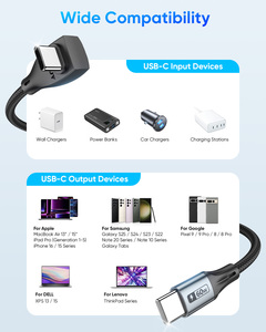 สายชาร์จเร็ว USB C 60W แบบถักทำจากไนลอนมาตรฐาน CE ROHS สายเคเบิล USB แบบปรับแต่งได้รับประกัน3ปีเป็นมิตรกับสิ่งแวดล้อม - Product Image 5