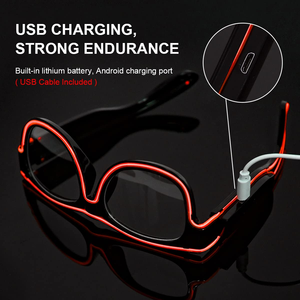 Productos Novedosos 2026 Halloween Flashing Light Wireless LED Glasses - Product Image 2