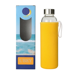 Wholesale high quality large capacity sports bottle glass <span class=keywords><strong>rose</strong></span> gold stainless steel cover - Product Image 5