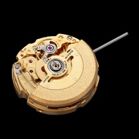 Miyota 6T51 Uhrwerk Original Vergoldet Klein Mechanisch Automatik und Handaufzug 3 Zeiger Datum Tag Wochenanzeige Uhrenteile