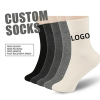 Chaussettes Crew Design personnalisées pour femmes Chaussettes en coton de haute qualité Chaussettes personnalisées solides et décontractées
