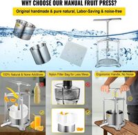 Fruit Cider Grinder 3L/6L Roestvrijstalen Vaten Handmatige Persmachine Sapbereiding Wijnpers Sinaasappel Groenten Hoge Stijfheid