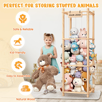 Étagère de rangement pour jouets en bois écologique à double niveau pour chambre d'enfant avec taille personnalisable