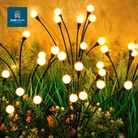 Lampe LED solaire extérieure IP65 en plastique, 7/8 LED, étanche, amovible, température de couleur variable, DC6V, pour jardin, faisceau 360°